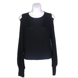 NWT Vince | Cold Shoulder Black Puff Sleeve Top S